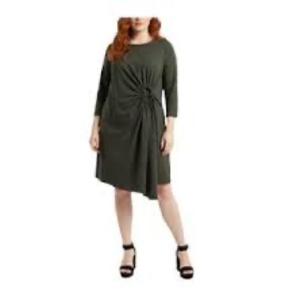 COS Olive Long Sleeve Dress